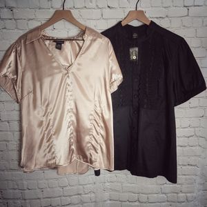 Lane Bryant Nude Black Blouse Bundle 18 20 2X